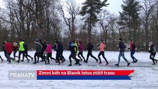 Zimní běh na Blaník letos ztížil trasu