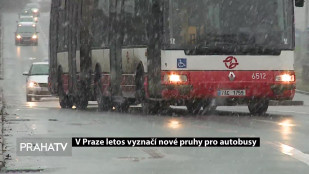 V Praze letos vyznačí nové pruhy pro autobusy 