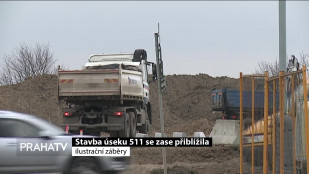 Stavba úseku 511 se zase přiblížila 