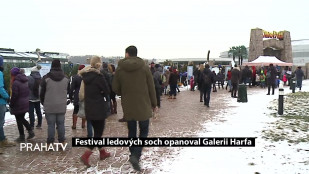 Festival ledových soch opanoval Galerii Harfa