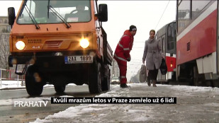 Kvůli mrazům letos v Praze zemřelo už 6 lidí