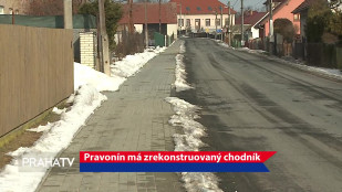 Pravonín má zrekonstruovaný chodník