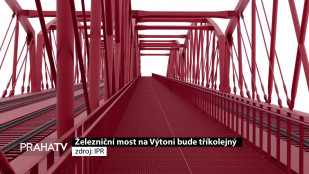 Železniční most na Výtoni bude tříkolejný