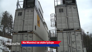 Na Monínci se stále lyžuje