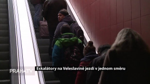 Eskalátory na Veleslavíně jezdí v jednom směru