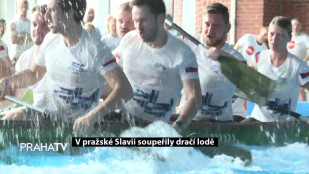 V pražské Slavii soupeřily dračí lodě