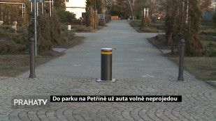 Do parku na Petříně už auta volně neprojedou