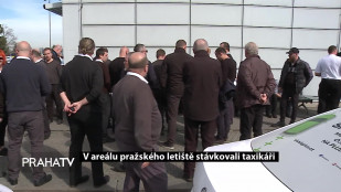 V areálu pražského letiště stávkovali taxikáři