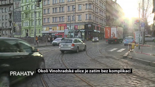 Okolí Vinohradské ulice je zatím bez komplikací 