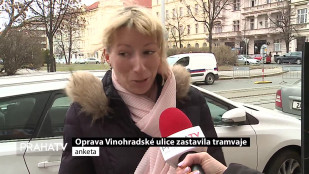 Oprava Vinohradské ulice zastavila tramvaje