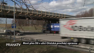 Most přes D0 v ulici Ořešská prochází opravou