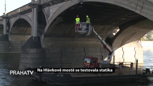 Na Hlávkově mostě se testovala statika