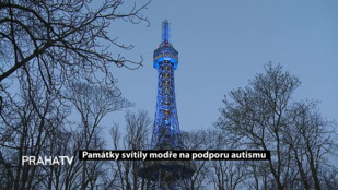 Památky svítily modře na podporu autismu