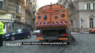 Začalo blokové čištění pražských ulic
