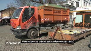 V Holešovické tržnici začala demontáž stánků
