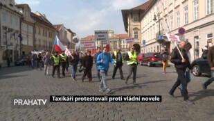 Taxikáři protestovali proti vládní novele