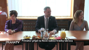 Primátor přijal na Nové radnici hráčky lakrosu
