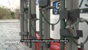 Pražské cyklobusy přepravují kola zdarma