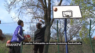 V parku Folimanka se konají tréninky basketbalu