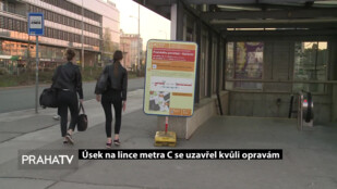 Úsek na lince metra C se uzavřel kvůli opravám