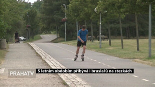 S letním obdobím přibývá i bruslařů na stezkách