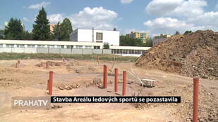 Stavba Areálu ledových sportů se pozastavila