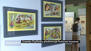 Známky Čtyřlístku představuje Poštovní muzeum