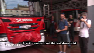 Primátor navštívil centrální hasičskou stanici