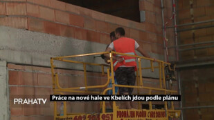 Práce na nové hale ve Kbelích jdou podle plánu