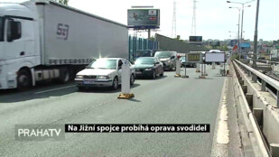 Na Jižní spojce probíhá oprava svodidel