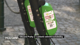 Občané Prahy 2 v anketě odmítli koloběžky