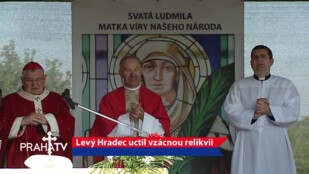 Levý Hradec uctil vzácnou relikvii