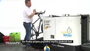 Do Prahy přijela pojízdná myčka jízdních kol