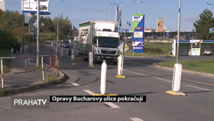 Opravy Bucharovy ulice pokračují