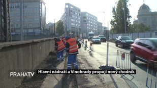 Hlavní nádraží a Vinohrady propojí nový chodník