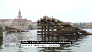 Prahu a Karlův most chrání nové ledolamy