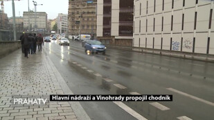 Vinohrady a hlavní nádraží propojil chodník