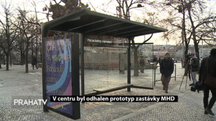 V centru byl odhalen prototyp zastávky MHD