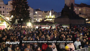 Staroměstské náměstí rozzářil vánoční strom
