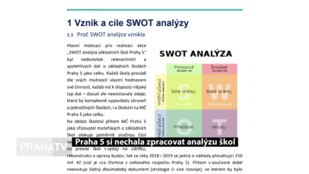 Praha 5 si nechala zpracovat analýzu škol