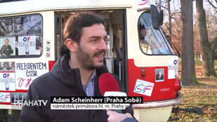 Ulicemi Prahy jezdí tramvaj Václava Havla