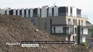 Loni se v Praze začalo stavět bezmála 5 000 bytů