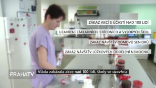 Vláda zakázala akce nad 100 lidí, školy se uzavřou