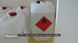 ČVUT vyrábí dezinfekci pro záchranné složky