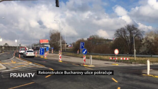 Rekonstrukce Bucharovy ulice pokračuje