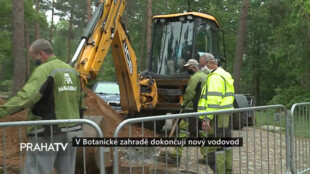 V Botanické zahradě dokončují nový vodovod