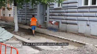 Praha 2 pokračuje v opravách chodníků