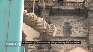 V Praze vztyčili mariánský sloup hotový bude v srpnu