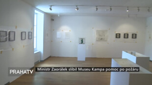 Ministr Zaorálek slíbil Museu Kampa pomoc po požáru