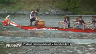 Pražané mohou pádlovat v dračích lodích